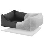 Madison lit pour chien skai check 80x67x22 cm gris Madison lit pour chien skai check 80x67x22 cm gris