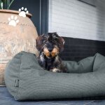 Madison lit d'extrieur pour chien manchester 80x67x22 cm gris