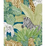 Noordwand papier peint good vibes jungle animals vert et noir