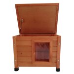 @pet maison pour chat d'extrieur xl 68, 5x54x51, 5 cm bois marron