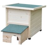 @pet maison hrisson xl 53x65x52cm bois blanc
