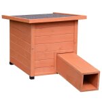 @pet maison hrisson xl 53x65x52cm bois marron