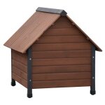 @pet niche pour chiens avec rabats en plastique marron 102x82x87 cm