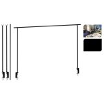 Progarden tige de table dcorative avec pince de table mtal noir