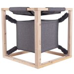 Quapas! lit pour chats avec hamac catcube gris m 54x54x54 cm