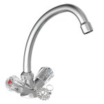Schtte mitigeur de lavabo  2 poignes brillant chrome