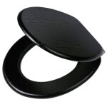 Tiger abattant wc  fermeture en douceur blackwash mdf noir 252030746