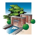 Ubbink cascade niagara de jardin 30 cm acier inoxydable
