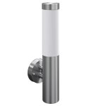 Vidaxl 2 appliques murales cylindriques en acier inoxydable