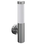 Vidaxl 2 appliques murales cylindriques en acier inoxydable