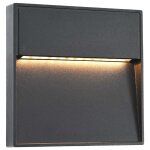 Vidaxl 2 pcs appliques murales led d'extrieur 3 w noir carr