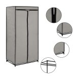 Vidaxl 2 pcs garde - robes gris 75x50x160 cm