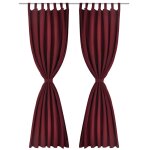 Vidaxl 2 pcs rideau � passant micro satin bordeaux 140 x 225 cm