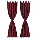 Vidaxl 2 pcs rideau � passant micro satin bordeaux 140 x 245 cm