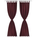 Vidaxl 2 pcs rideau à passant micro satin bordeaux 140 x 245 cm Vidaxl 2 pcs rideau à passant micro satin bordeaux 140 x 245 cm