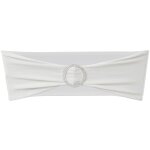 Vidaxl 25 bandes de chaise d�coratives extensibles cr�me