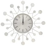 Vidaxl horloge murale argent� 40 cm m�tal