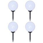 Vidaxl 4 pcs lampes d'all�e d'ext�rieur � led 30 cm et piquet au sol