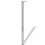 Vidaxl 4 pieds de table r�glables en hauteur 1100 mm chrom�