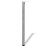 Vidaxl 4 pieds de table r�glables en hauteur 1100 mm nickel bross�