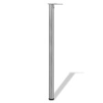 Vidaxl 4 pieds de table réglables en hauteur 1100 mm nickel brossé Vidaxl 4 pieds de table réglables en hauteur 1100 mm nickel brossé