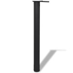 Vidaxl 4 pieds de table r�glables en hauteur 710 mm noir