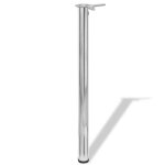Vidaxl 4 pieds de table r�glables en hauteur 870 mm chrom�