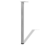 Vidaxl 4 pieds de table r�glables en hauteur 870 mm nickel bross�