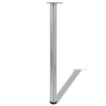 Vidaxl 4 pieds de table r�glables en hauteur 870 mm nickel bross�
