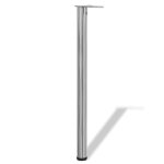 Vidaxl 4 pieds de table r�glables en hauteur 870 mm nickel bross�