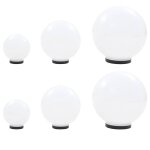 Vidaxl 6 pcs jeu de lampe boule � led pmma sph�rique 20 / 30 / 40 cm