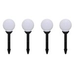 Vidaxl 8 pcs lampes d'alle d'extrieur  led 15 cm et piquet au sol