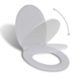 Vidaxl abattant wc  fermeture en douceur blanc ovale