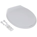 Vidaxl abattant wc  fermeture en douceur blanc ovale
