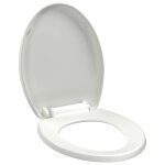 Vidaxl abattant wc � fermeture en douceur lib�ration rapide blanc