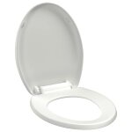 Vidaxl abattant wc � fermeture en douceur lib�ration rapide blanc