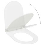 Vidaxl abattant wc  fermeture en douceur libration rapide blanc