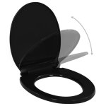 Vidaxl abattant wc à fermeture en douceur libération rapide noir Vidaxl abattant wc à fermeture en douceur libération rapide noir