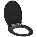 Vidaxl abattant wc � fermeture en douceur lib�ration rapide noir