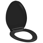 Vidaxl abattant wc � fermeture en douceur lib�ration rapide noir