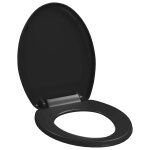 Vidaxl abattant wc � fermeture en douceur lib�ration rapide noir