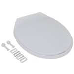 Vidaxl abattant wc avec frein de chute 2 pcs plastique blanc
