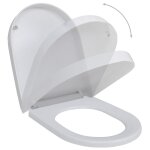 Vidaxl abattant wc avec frein de chute 2 pcs plastique blanc