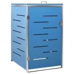 Vidaxl abri pour poubelle 69x77, 5x115 cm inox