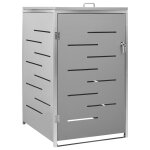 Vidaxl abri pour poubelle 69x77, 5x115 cm inox