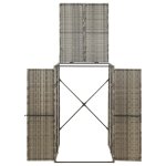 Vidaxl abri pour poubelle gris 70x80x117 cm r�sine tress�e