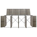 Vidaxl abri pour poubelle quadruple gris 274x80x117 cm r�sine tress�e