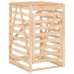 Vidaxl abri pour poubelle sur roulettes 84x90x128, 5 cm bois massif pin
