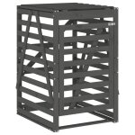 Vidaxl abri pour poubelle sur roulettes gris bois massif de pin