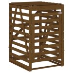 Vidaxl abri pour poubelle sur roulettes marron miel bois massif de pin